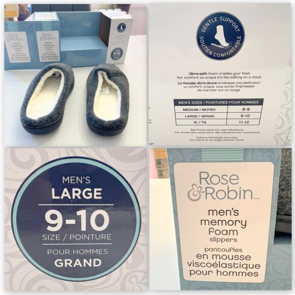 Brand New Men's Memory Foam Slippers Size 9 to 10! - Picture 9 of 16